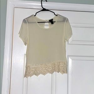 Cream Rue 21 Blouse